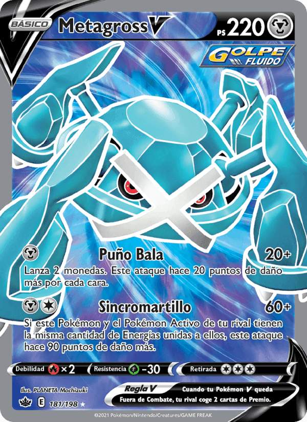 Metagross V, carta 181 de Reinado Escalofriante
