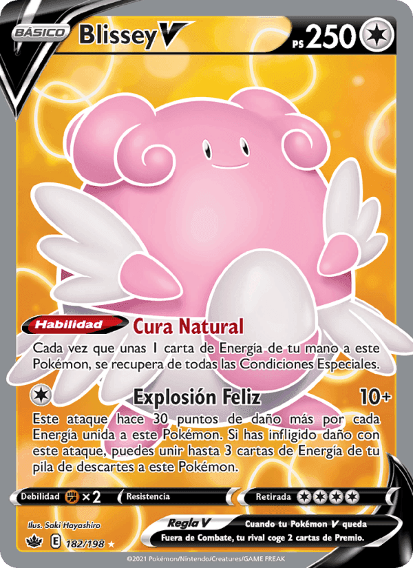 Blissey V, carta 182 di Reinado Escalofriante