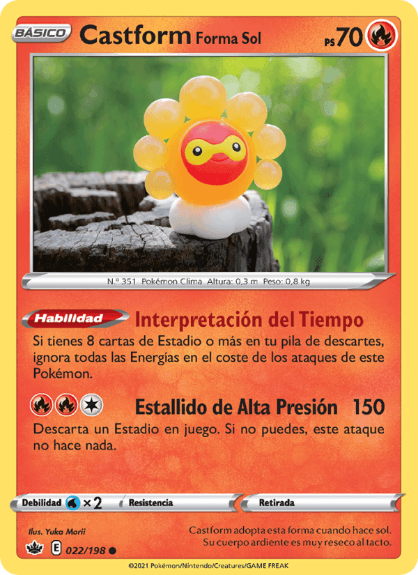 Castform Forma Sol, carta 22 di Reinado Escalofriante