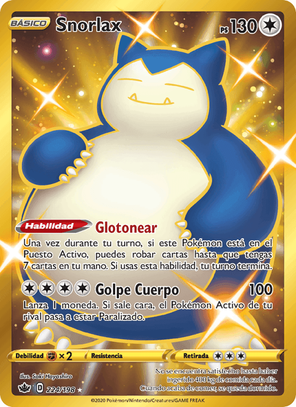 Snorlax, carta 224 de Reinado Escalofriante