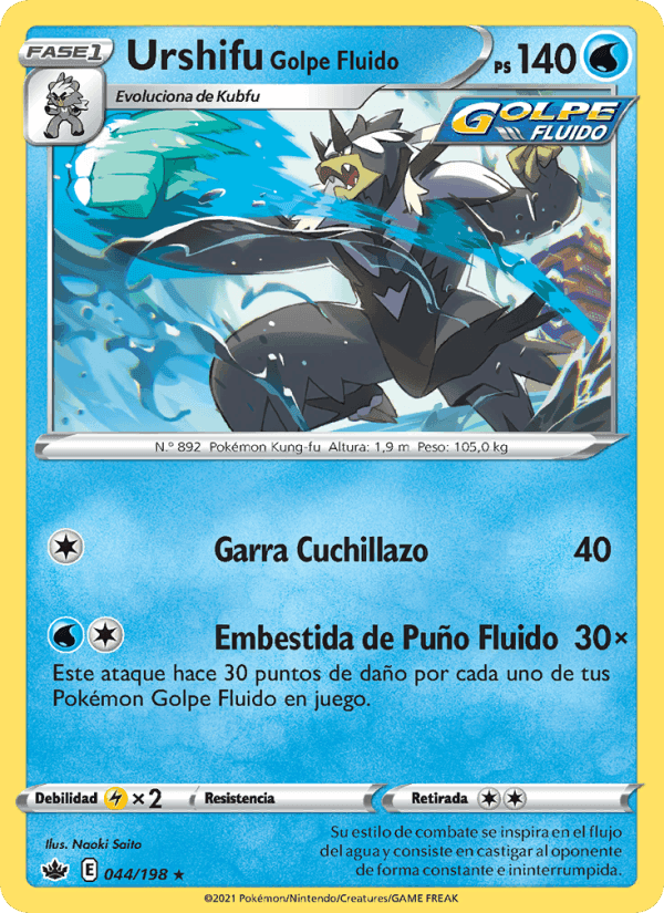 Urshifu Golpe Fluido, carta 44 di Reinado Escalofriante