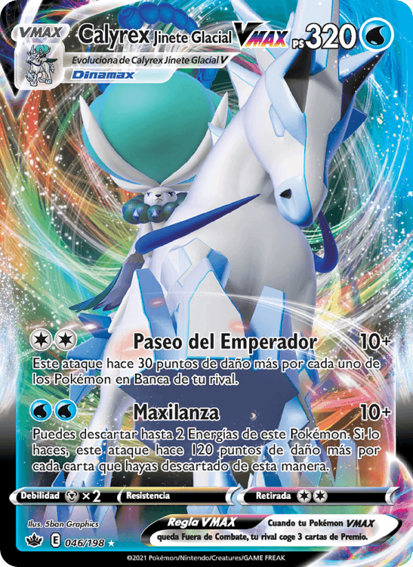 Calyrex Jinete Glacial VMAX, card 46 from Reinado Escalofriante
