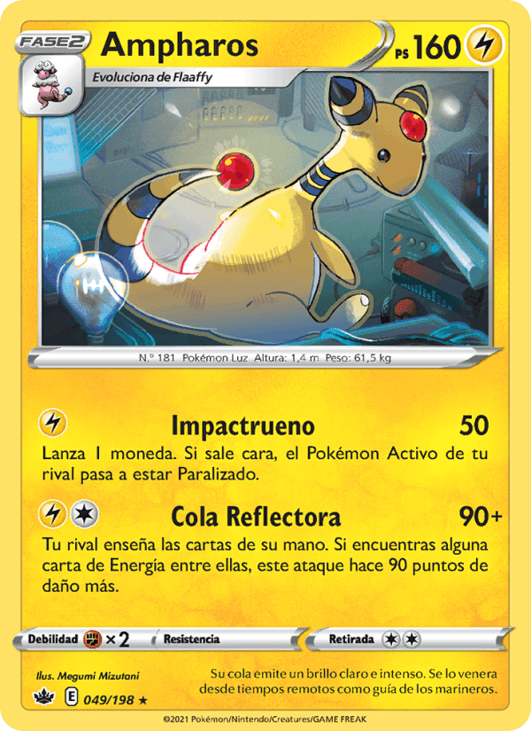Ampharos, card 49 from Reinado Escalofriante