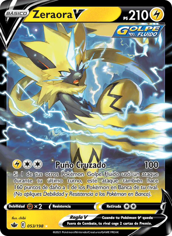Zeraora V, carta 53 di Reinado Escalofriante