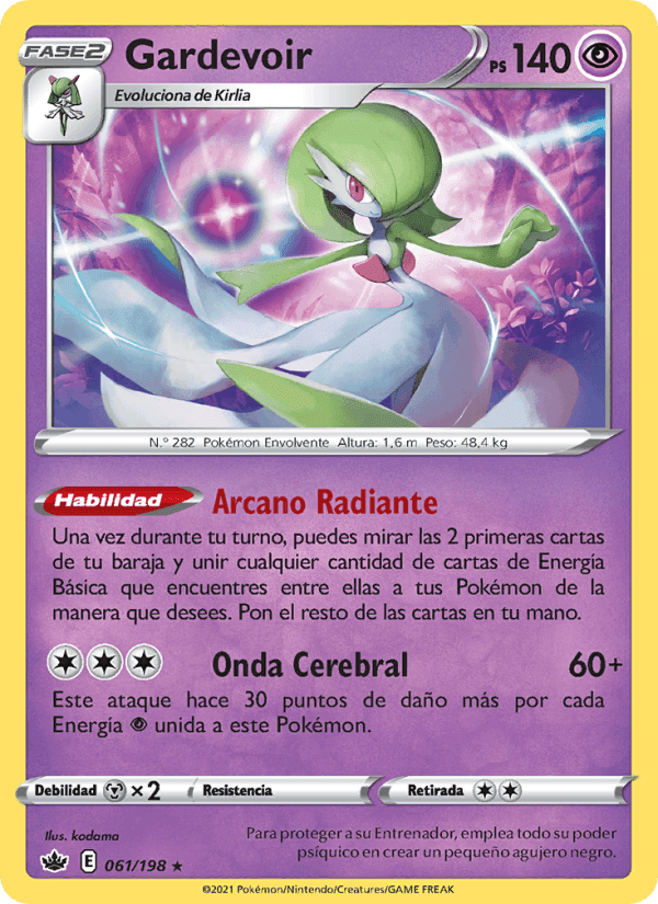 Gardevoir, carta 61 di Reinado Escalofriante