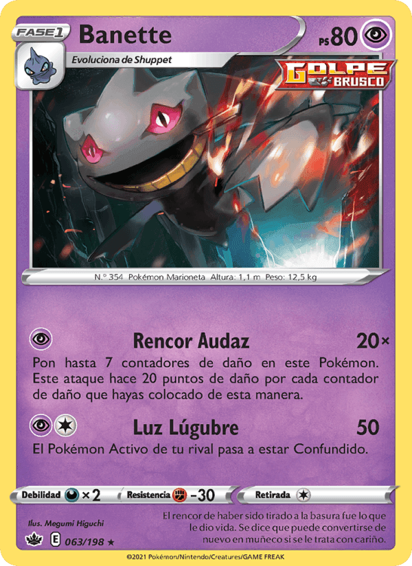 Banette, card 63 from Reinado Escalofriante