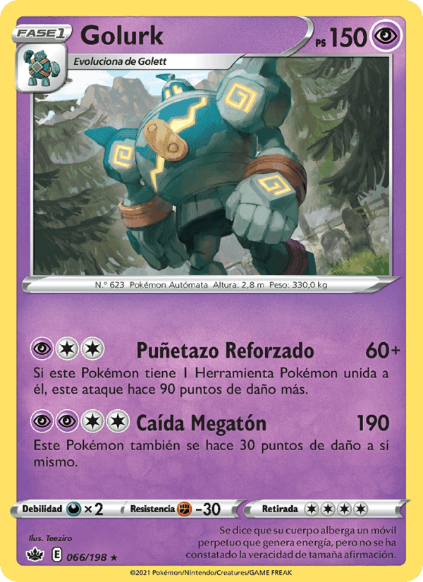 Golurk, card 66 from Reinado Escalofriante