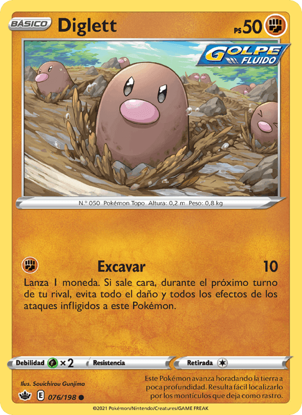Diglett, carte 76 de Reinado Escalofriante