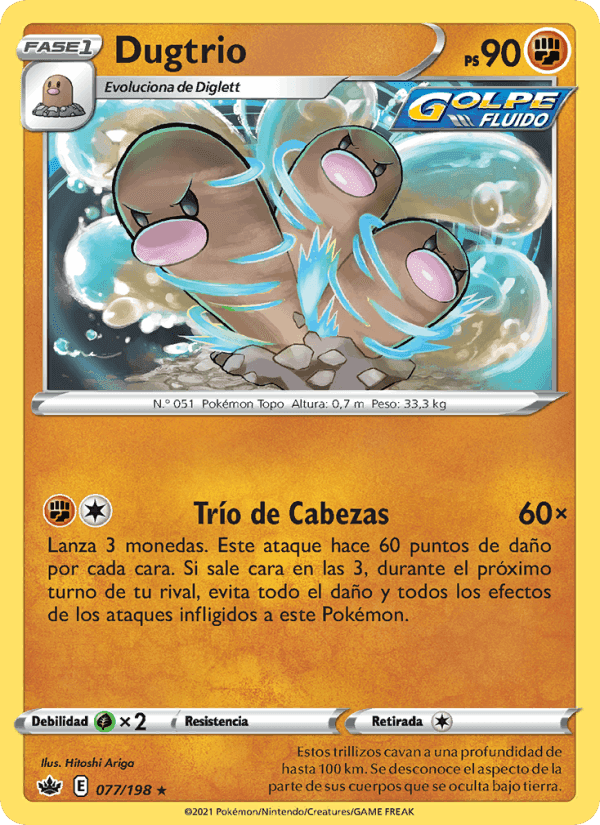 Dugtrio, carta 77 de Reinado Escalofriante