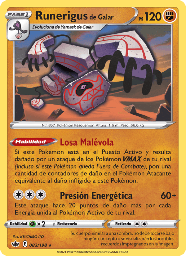 Runerigus de Galar, carta 83 de Reinado Escalofriante