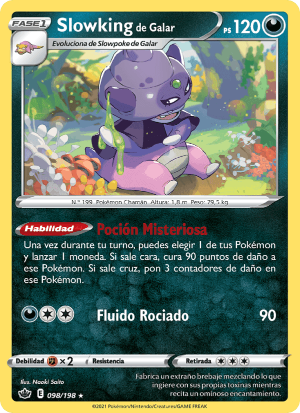 Slowking de Galar, card 98 from Reinado Escalofriante