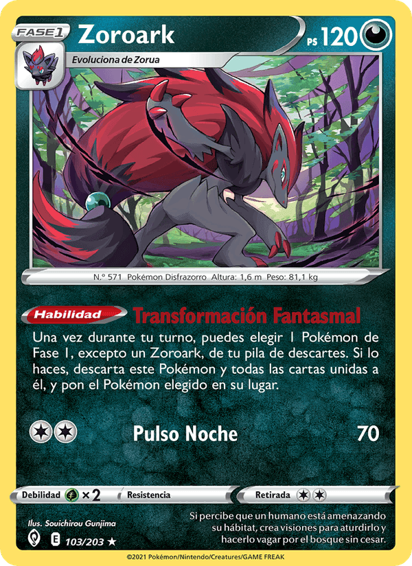 Zoroark, card 103 from Cielos Evolutivos