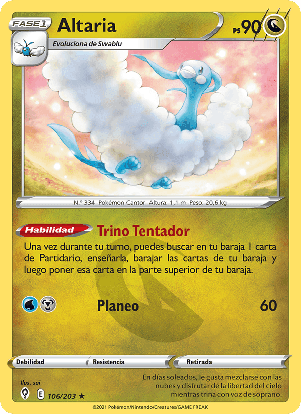Altaria, carta 106 de Cielos Evolutivos
