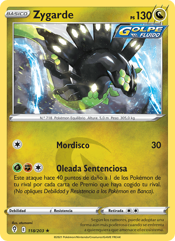 Zygarde, carta 118 di Cielos Evolutivos