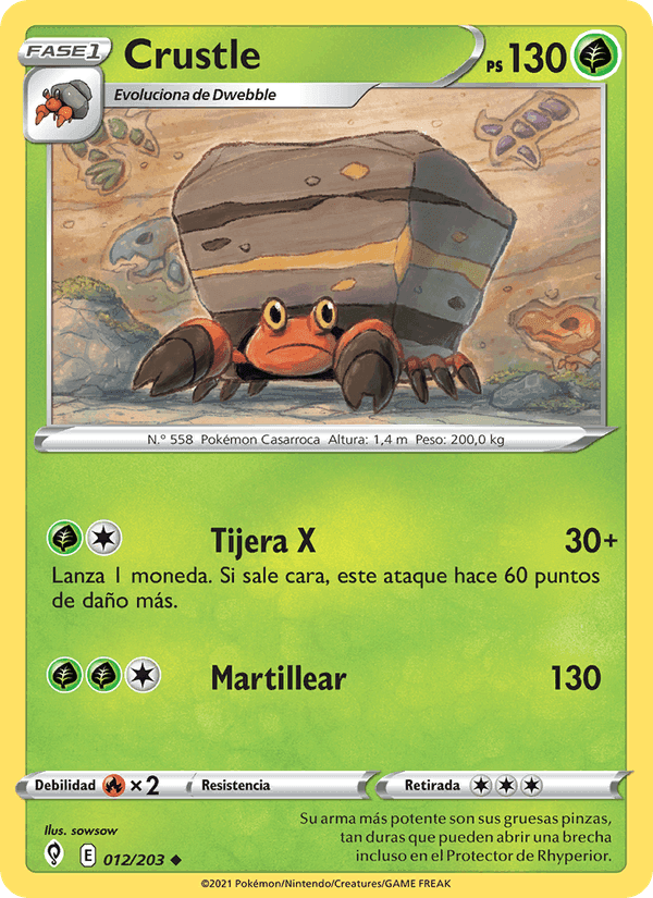 Crustle, carte 12 de Cielos Evolutivos