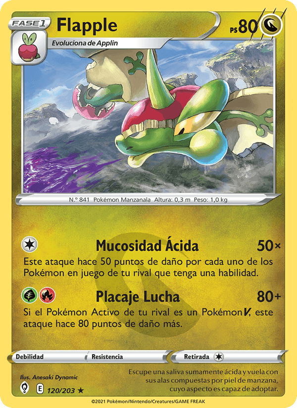 Flapple, card 120 from Cielos Evolutivos