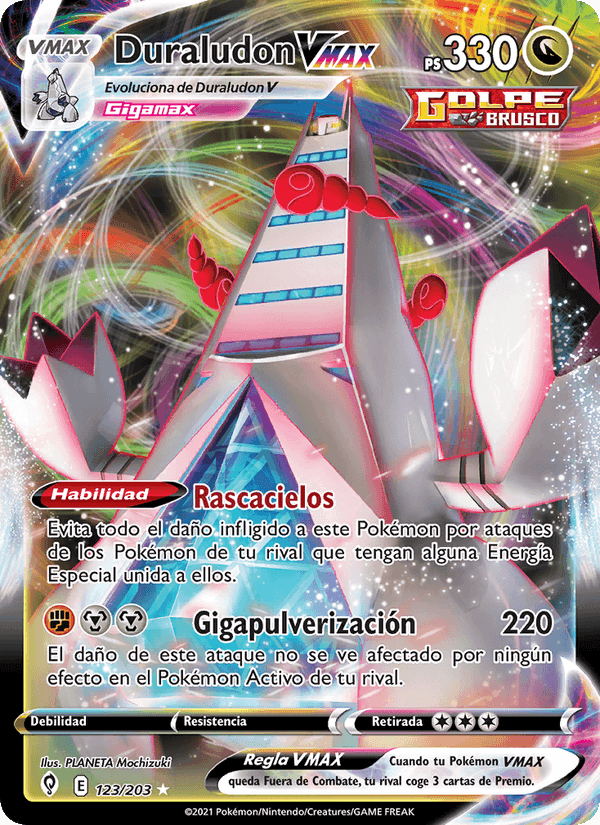Duraludon VMAX, carta 123 de Cielos Evolutivos