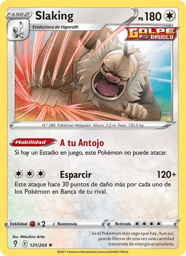 Slaking, carta 131 de Cielos Evolutivos