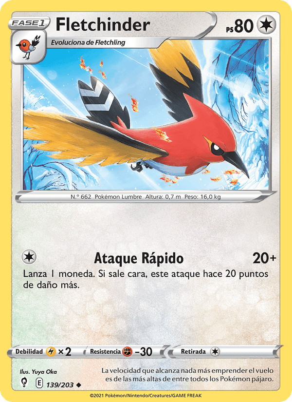 Cielos Evolutivos の 139 番、Fletchinder