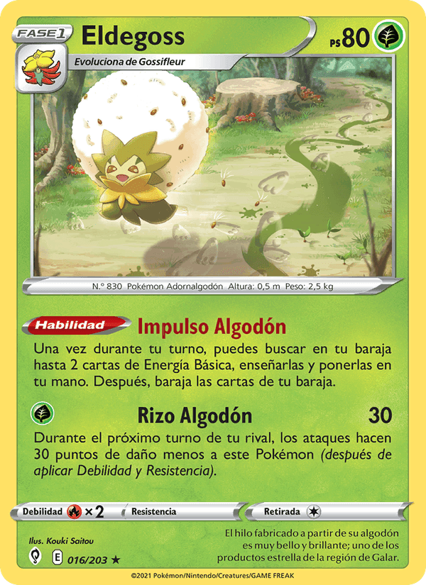 Eldegoss, card 16 from Cielos Evolutivos