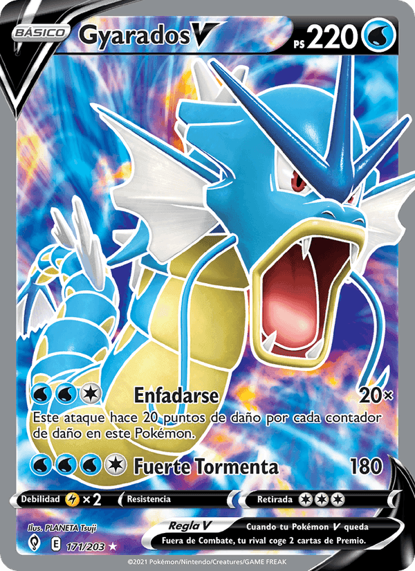 Gyarados V, carte 171 de Cielos Evolutivos