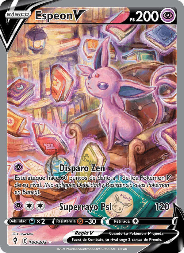 Espeon V, carte 180 de Cielos Evolutivos