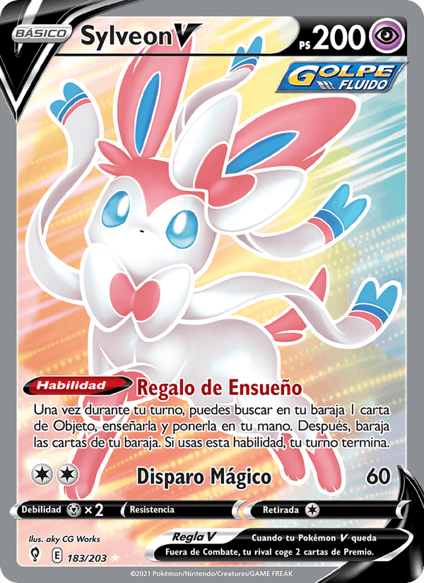 Sylveon V, card 183 from Cielos Evolutivos