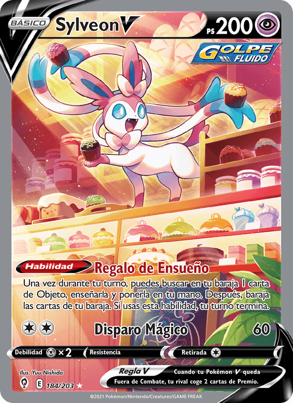 Sylveon V, carta 184 de Cielos Evolutivos