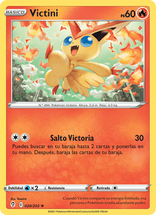 Victini, card 20 from Cielos Evolutivos