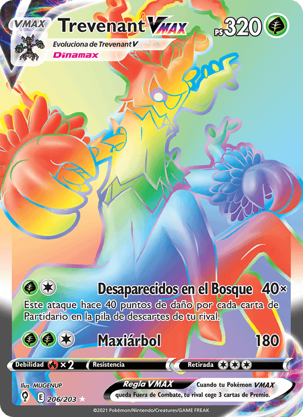 Trevenant VMAX, card 206 from Cielos Evolutivos