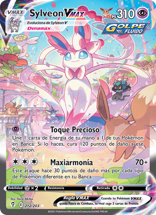 Sylveon VMAX, carte 212 de Cielos Evolutivos