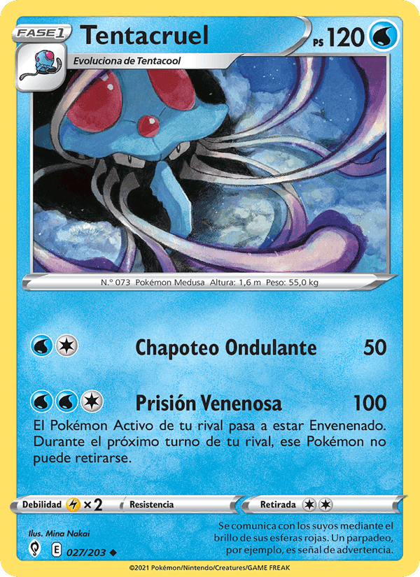 Tentacruel, card 27 from Cielos Evolutivos