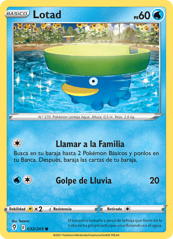 Lotad, carta 32 de Cielos Evolutivos