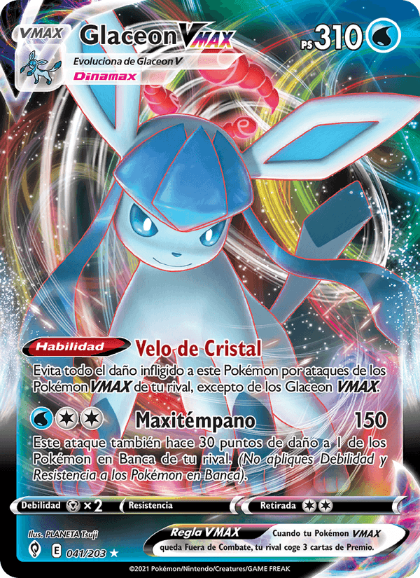 Glaceon VMAX, carta 41 de Cielos Evolutivos
