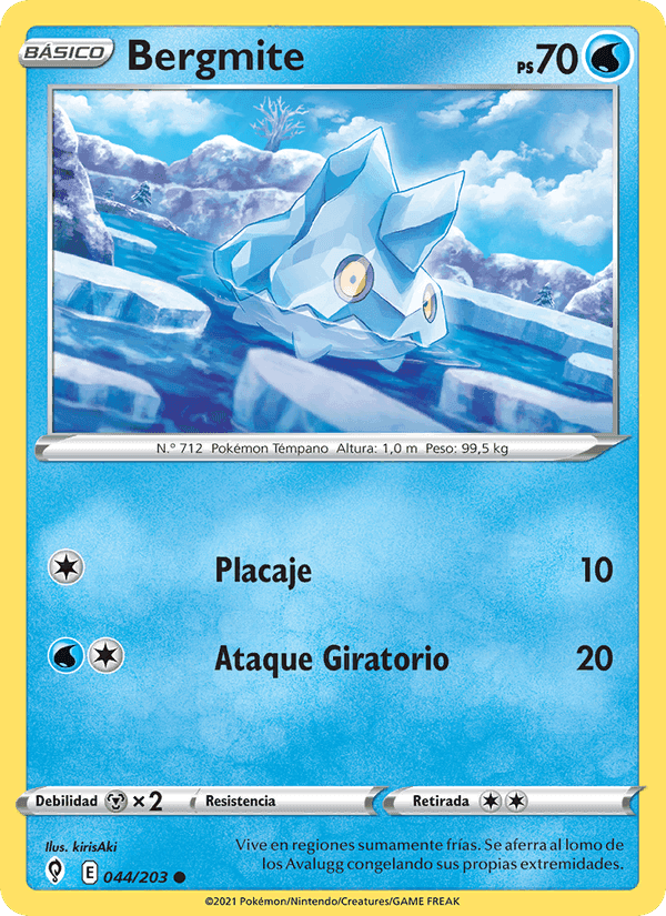 Bergmite, card 44 from Cielos Evolutivos