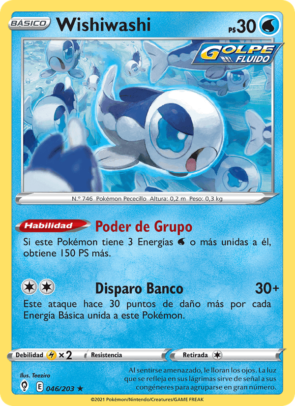 Wishiwashi, carta 46 de Cielos Evolutivos