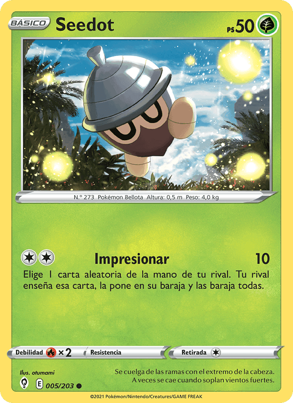 Seedot, carte 5 de Cielos Evolutivos
