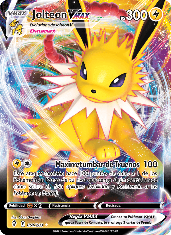 Jolteon VMAX, carta 51 de Cielos Evolutivos