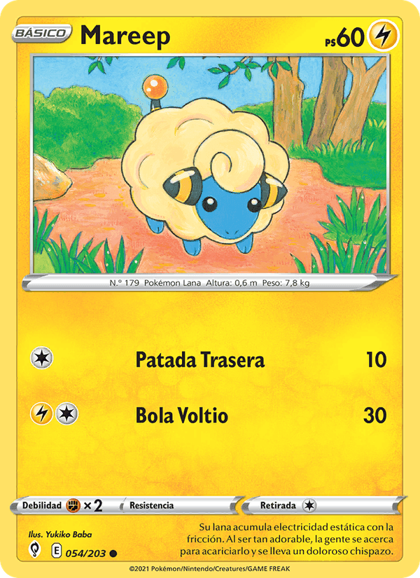 Mareep, carte 54 de Cielos Evolutivos