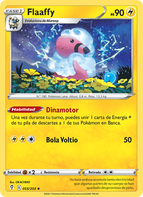 Flaaffy, carta 55 de Cielos Evolutivos