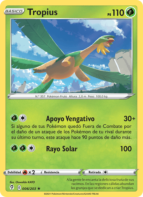 Tropius, card 6 from Cielos Evolutivos
