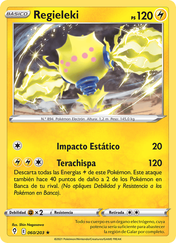 Regieleki, card 60 from Cielos Evolutivos