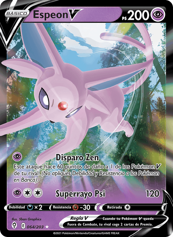 Espeon V, carta 64 de Cielos Evolutivos