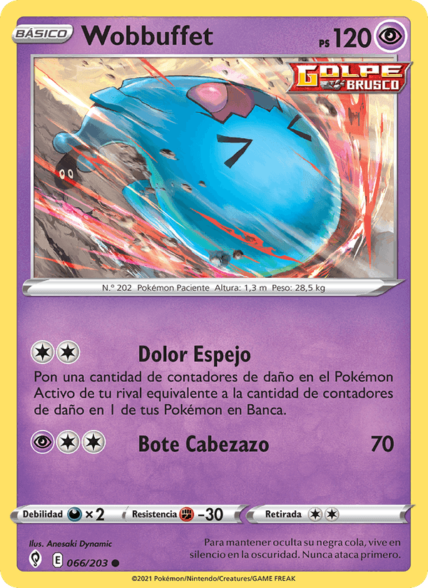 Wobbuffet, carta 66 de Cielos Evolutivos