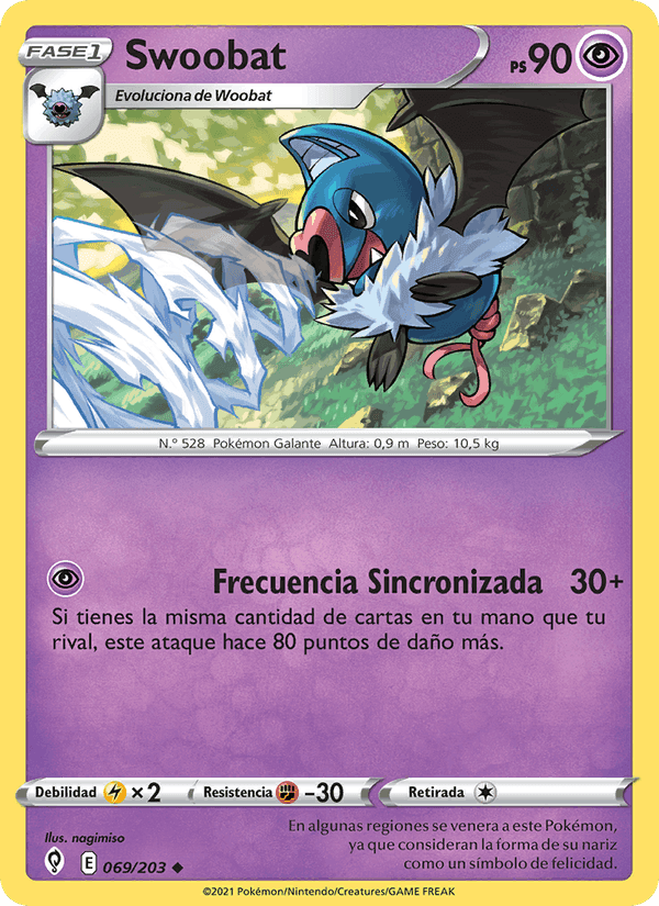Swoobat, card 69 from Cielos Evolutivos