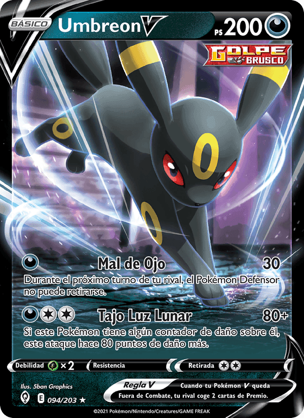 Umbreon V, card 94 from Cielos Evolutivos
