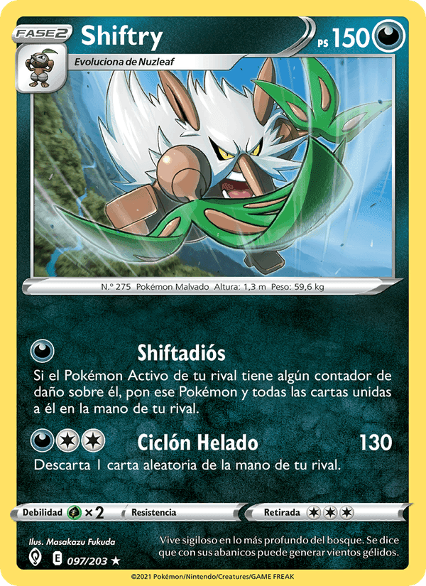 Shiftry, carta 97 de Cielos Evolutivos