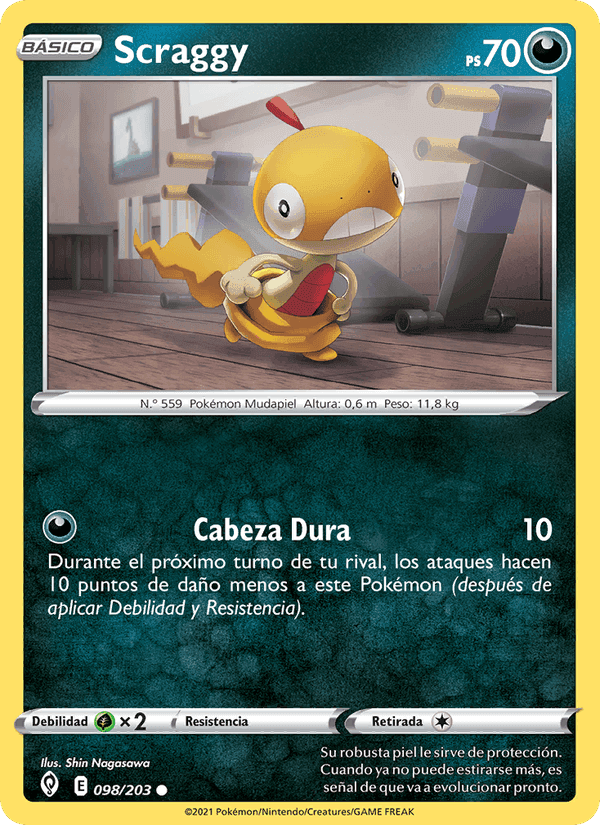 Scraggy, carta 98 de Cielos Evolutivos