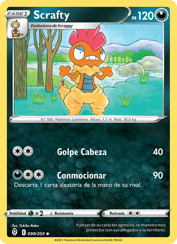 Scrafty, carta 99 de Cielos Evolutivos