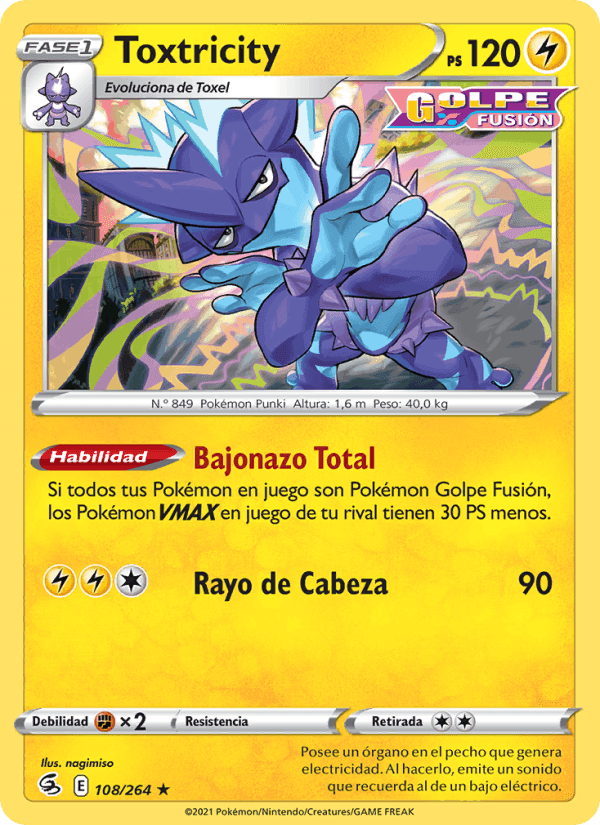 Toxtricity, card 108 from Golpe Fusión